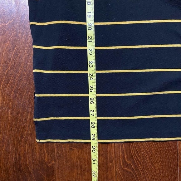 Polo Golf US Open 2007 Oakmont Striped Black Yellow Shirt Men's Size Large - Picture 7 of 8